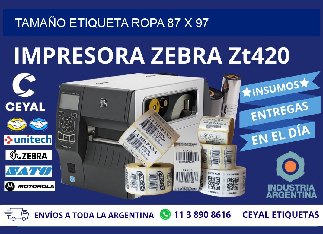 TAMAÑO ETIQUETA ROPA 87 x 97