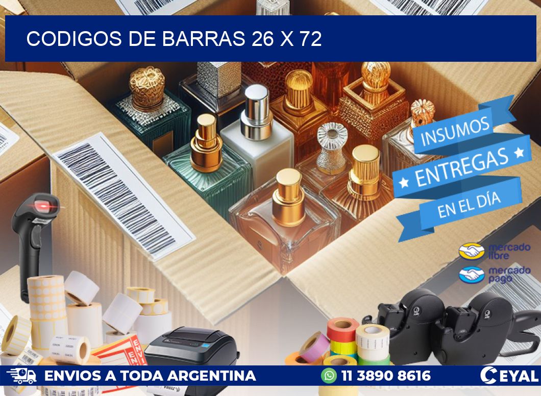 CODIGOS DE BARRAS 26 x 72
