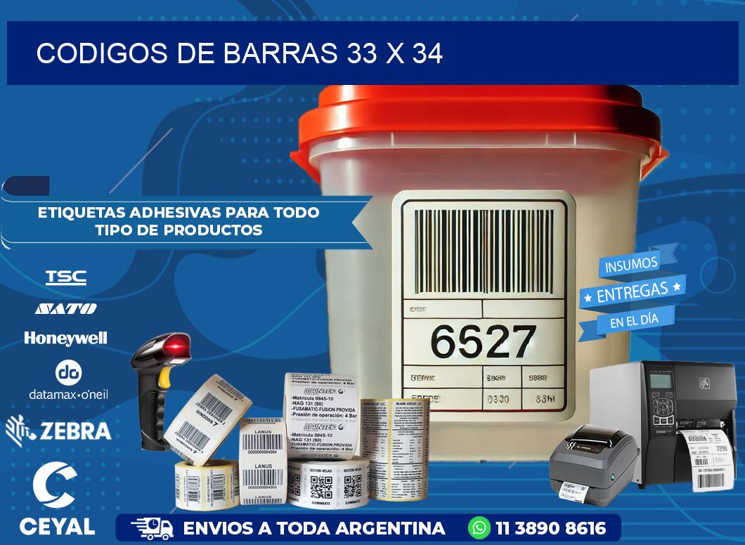 CODIGOS DE BARRAS 33 x 34