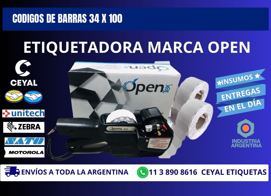 CODIGOS DE BARRAS 34 x 100