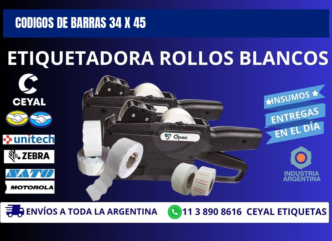 CODIGOS DE BARRAS 34 x 45