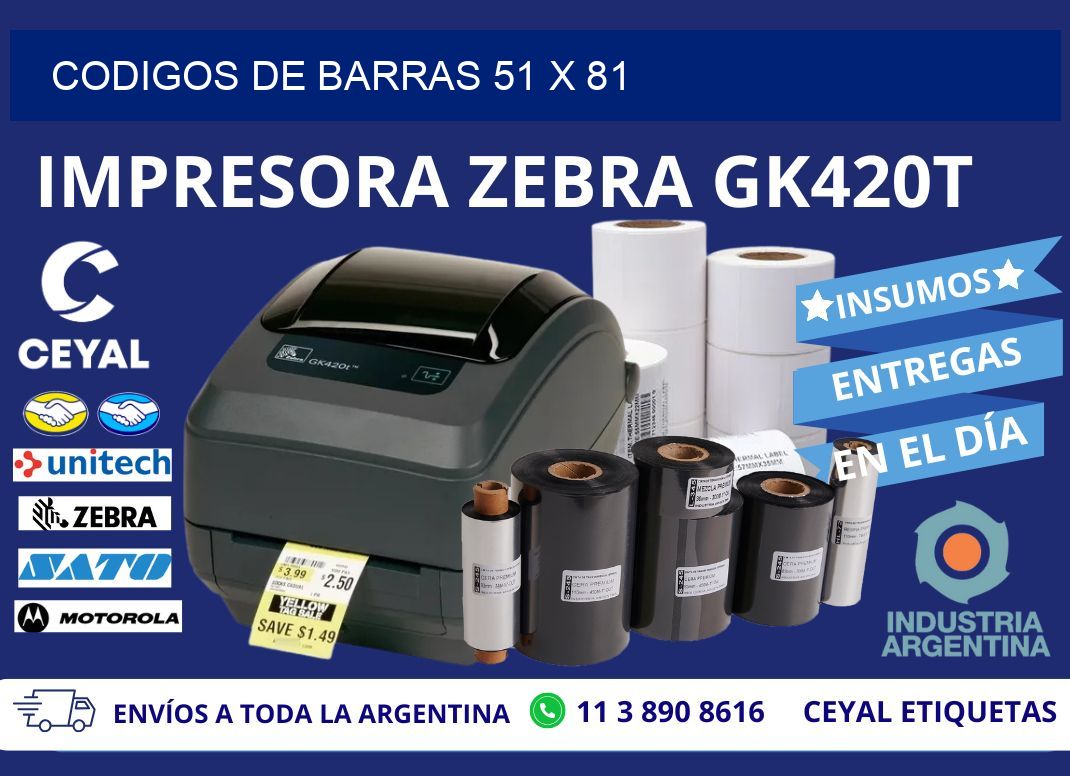 CODIGOS DE BARRAS 51 x 81