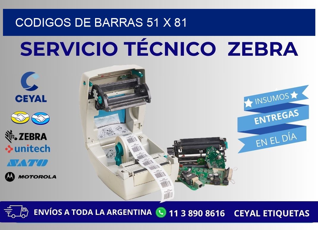 CODIGOS DE BARRAS 51 x 81