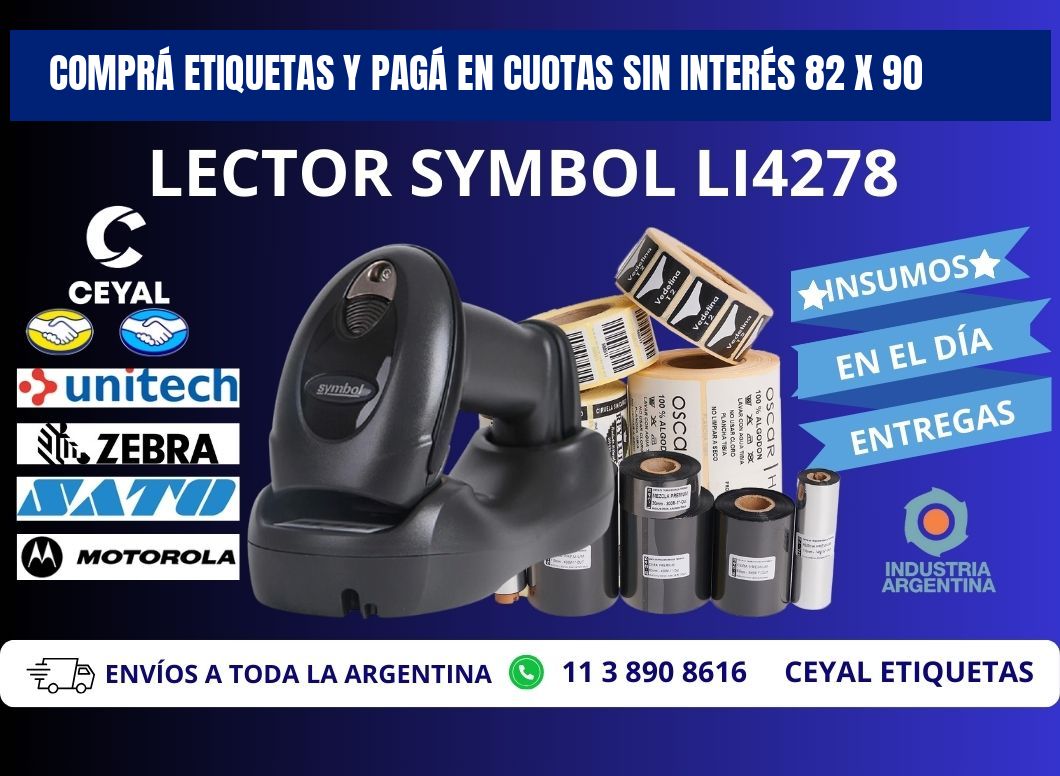 COMPRÁ ETIQUETAS Y PAGÁ EN CUOTAS SIN INTERÉS 82 x 90