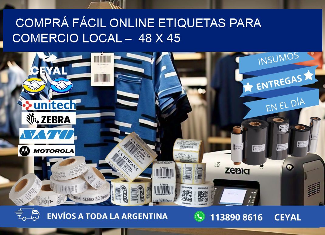 COMPRÁ FÁCIL ONLINE ETIQUETAS PARA COMERCIO LOCAL –  48 x 45