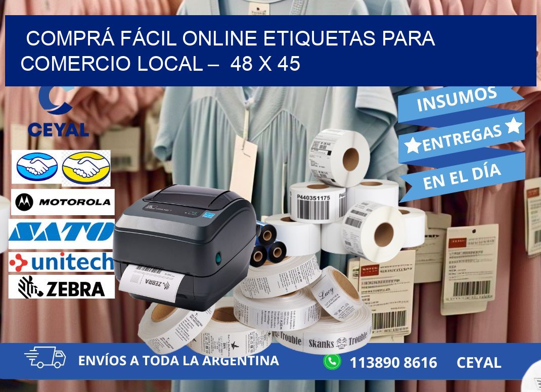COMPRÁ FÁCIL ONLINE ETIQUETAS PARA COMERCIO LOCAL –  48 x 45