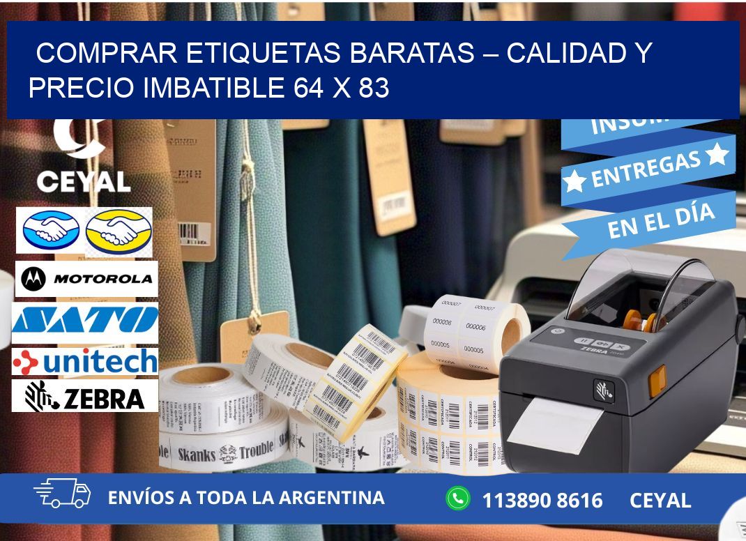 COMPRAR ETIQUETAS BARATAS – CALIDAD Y PRECIO IMBATIBLE 64 x 83