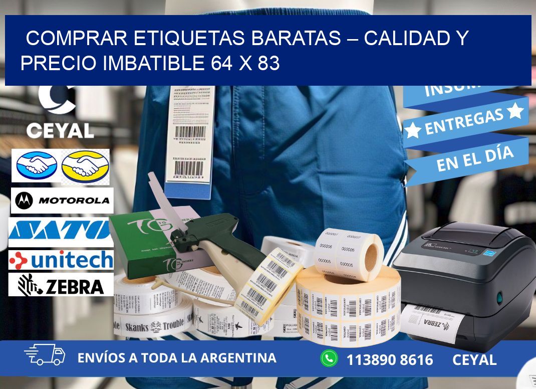 COMPRAR ETIQUETAS BARATAS – CALIDAD Y PRECIO IMBATIBLE 64 x 83
