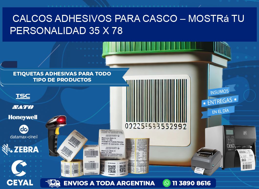 Calcos Adhesivos para Casco – Mostrá Tu Personalidad 35 x 78