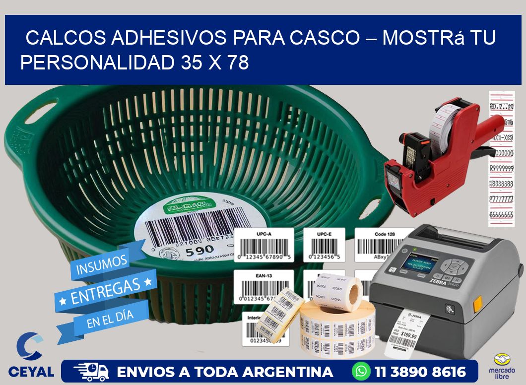Calcos Adhesivos para Casco – Mostrá Tu Personalidad 35 x 78