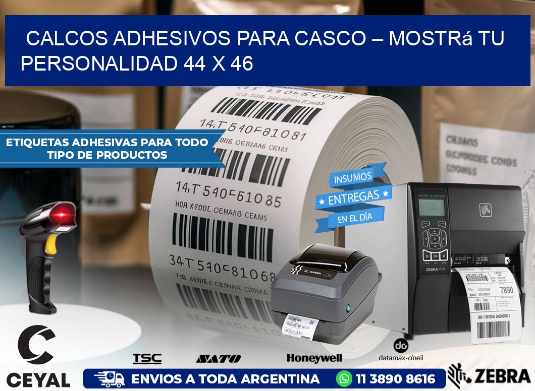 Calcos Adhesivos para Casco – Mostrá Tu Personalidad 44 x 46