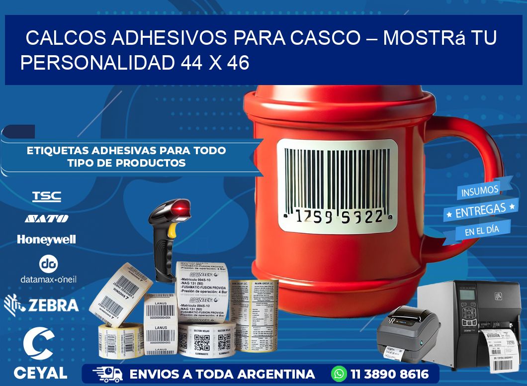 Calcos Adhesivos para Casco – Mostrá Tu Personalidad 44 x 46