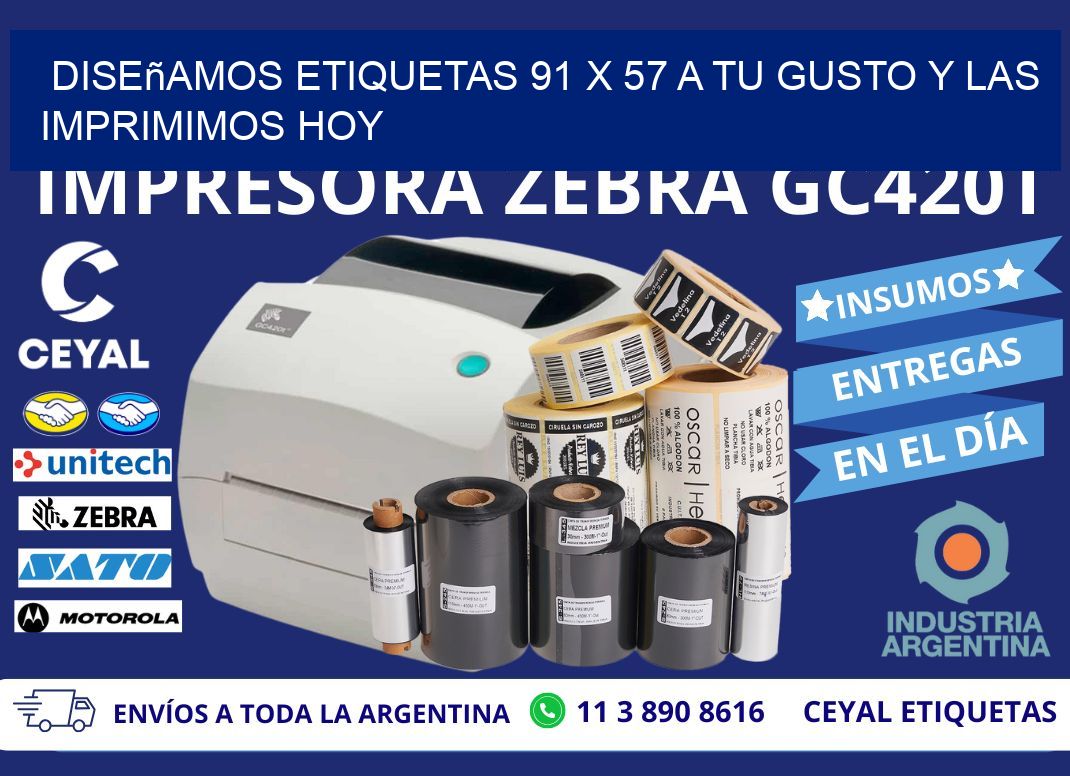 Diseñamos Etiquetas 91 x 57 a Tu Gusto y las Imprimimos Hoy
