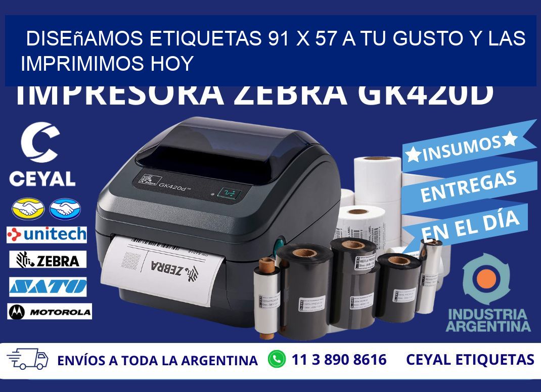 Diseñamos Etiquetas 91 x 57 a Tu Gusto y las Imprimimos Hoy