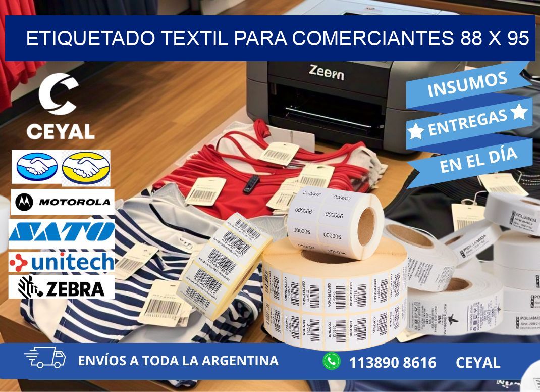 ETIQUETADO TEXTIL PARA COMERCIANTES 88 x 95