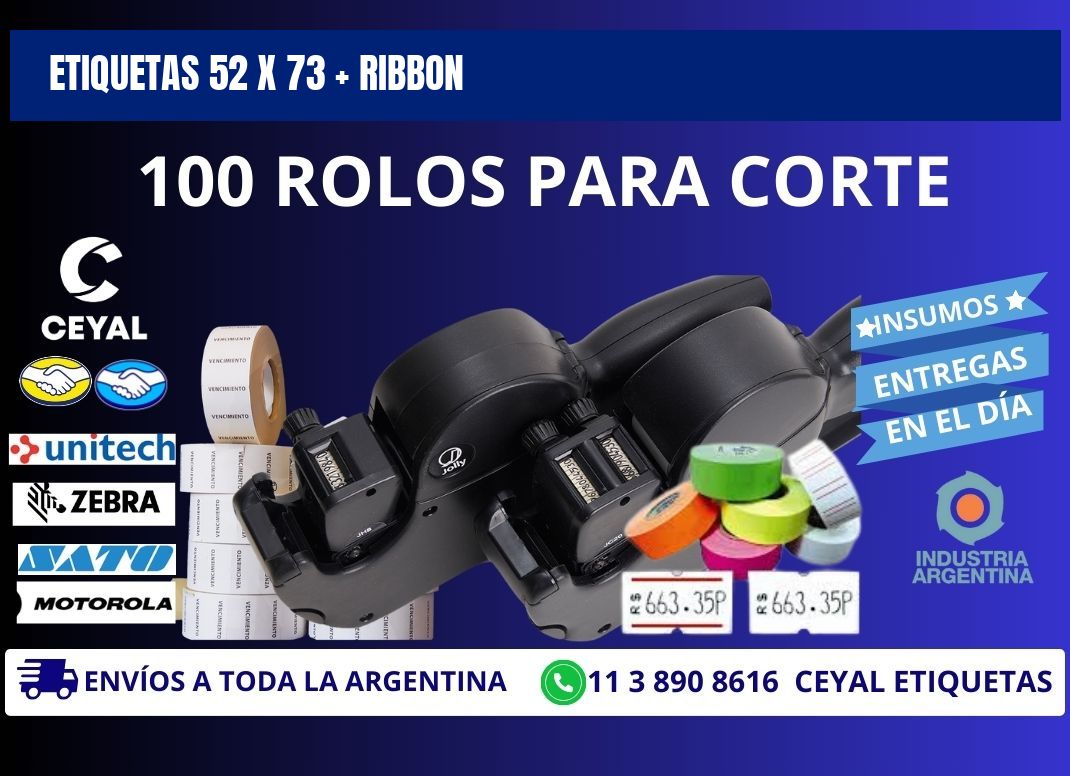 ETIQUETAS 52 x 73 + RIBBON