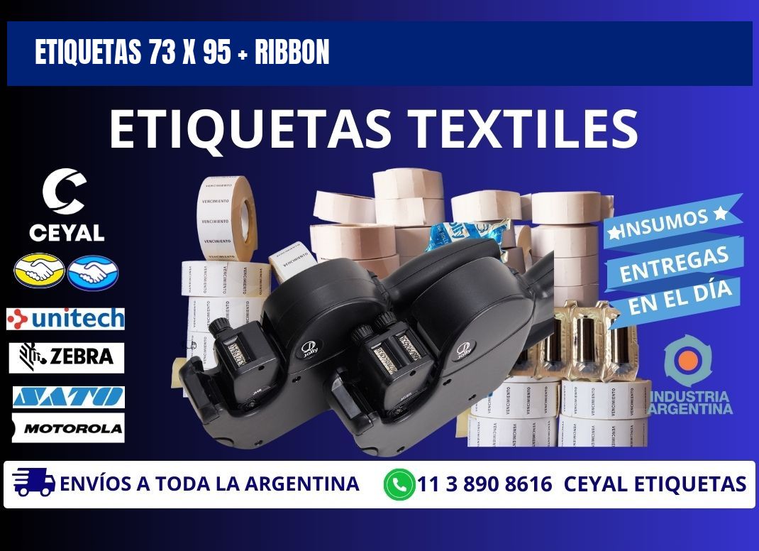 ETIQUETAS 73 x 95 + RIBBON