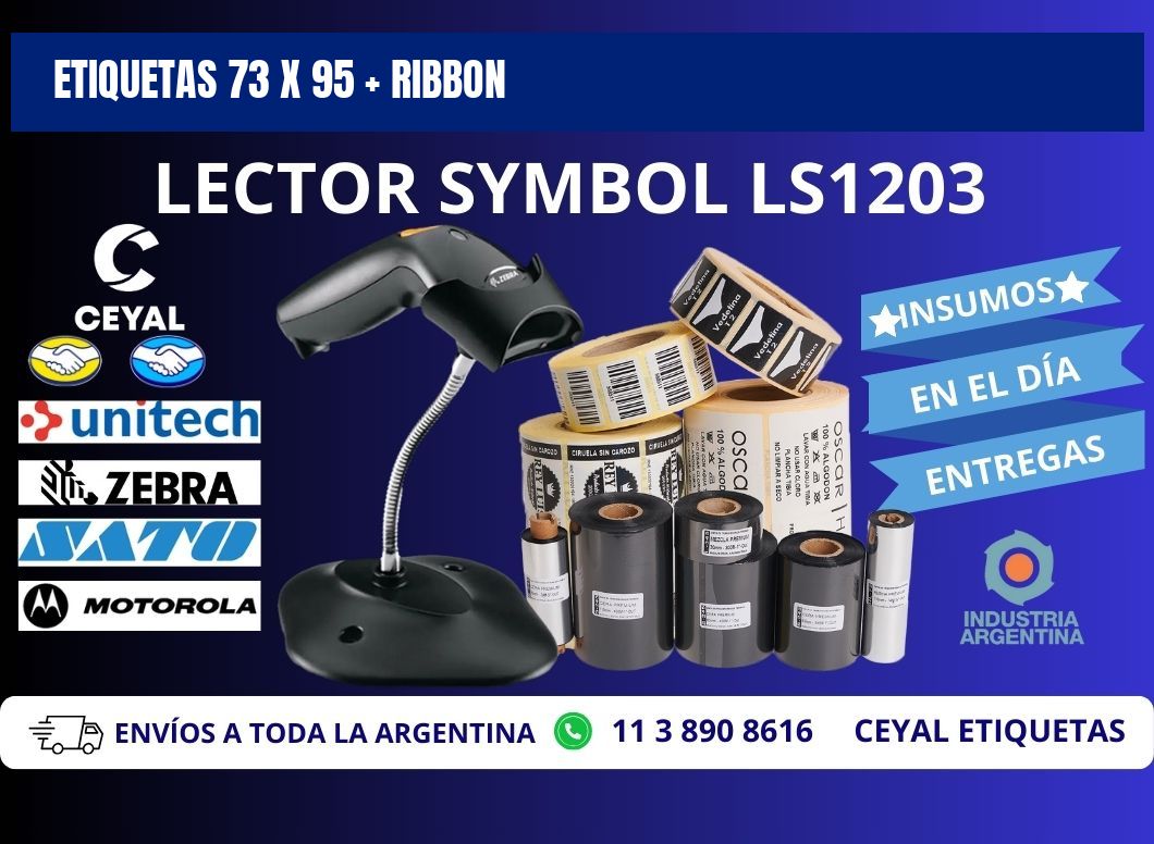 ETIQUETAS 73 x 95 + RIBBON