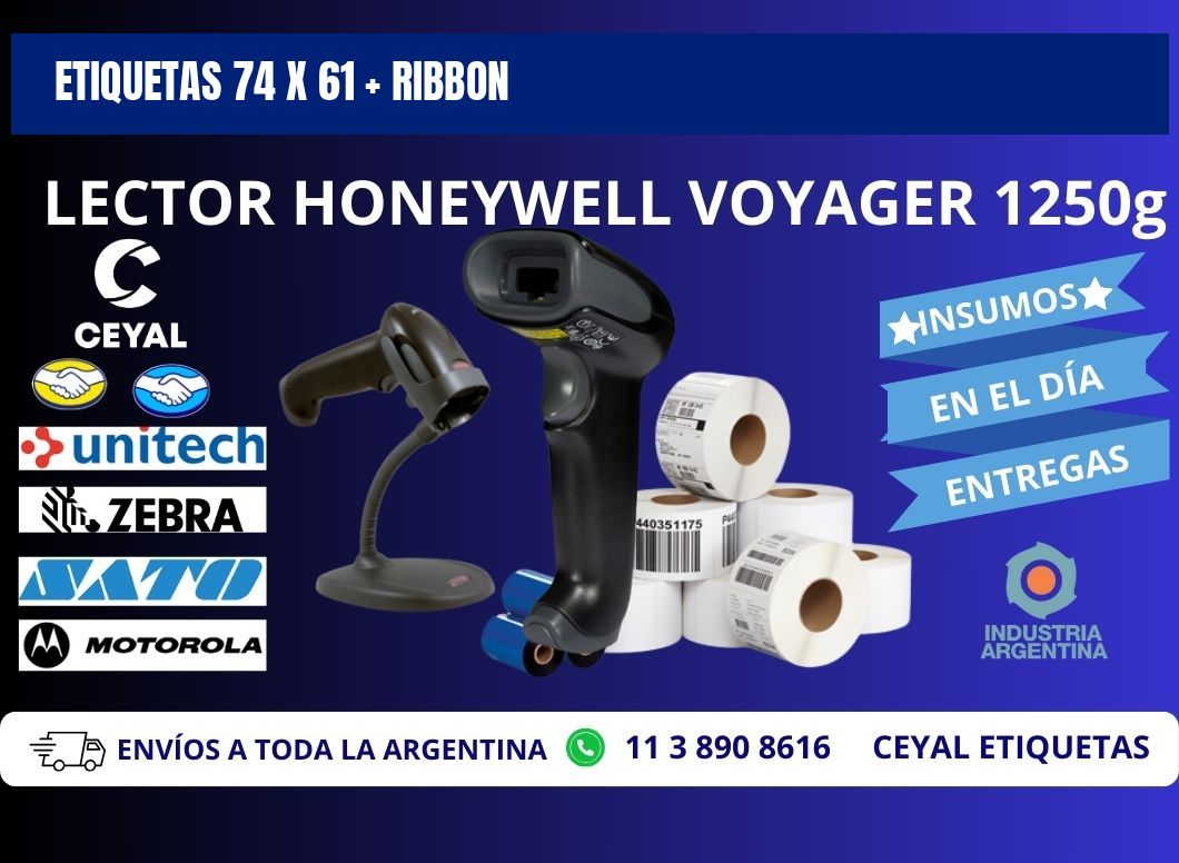ETIQUETAS 74 x 61 + RIBBON
