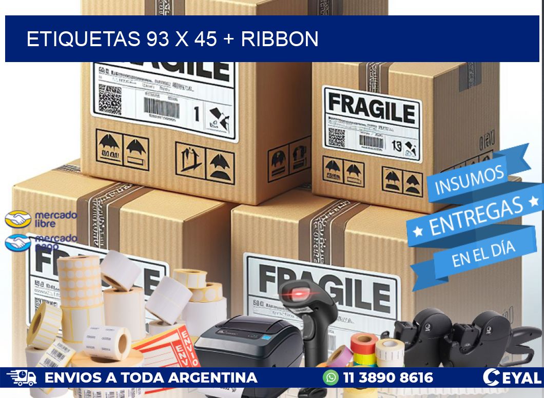 ETIQUETAS 93 x 45 + RIBBON