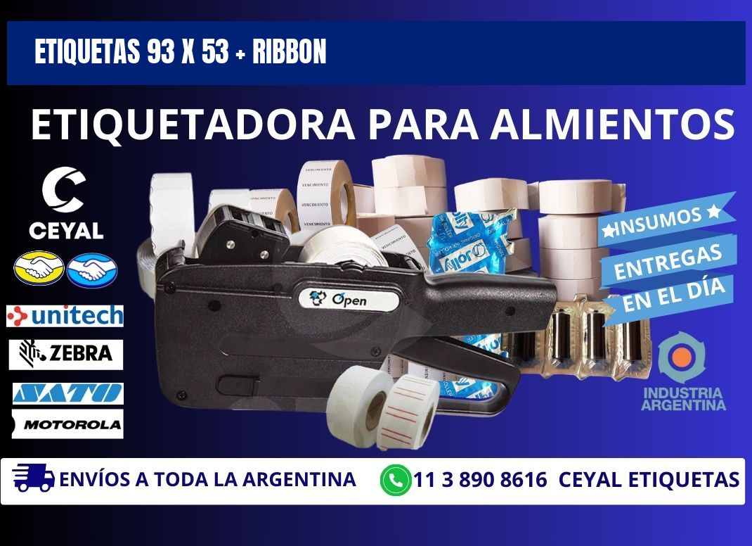 ETIQUETAS 93 x 53 + RIBBON