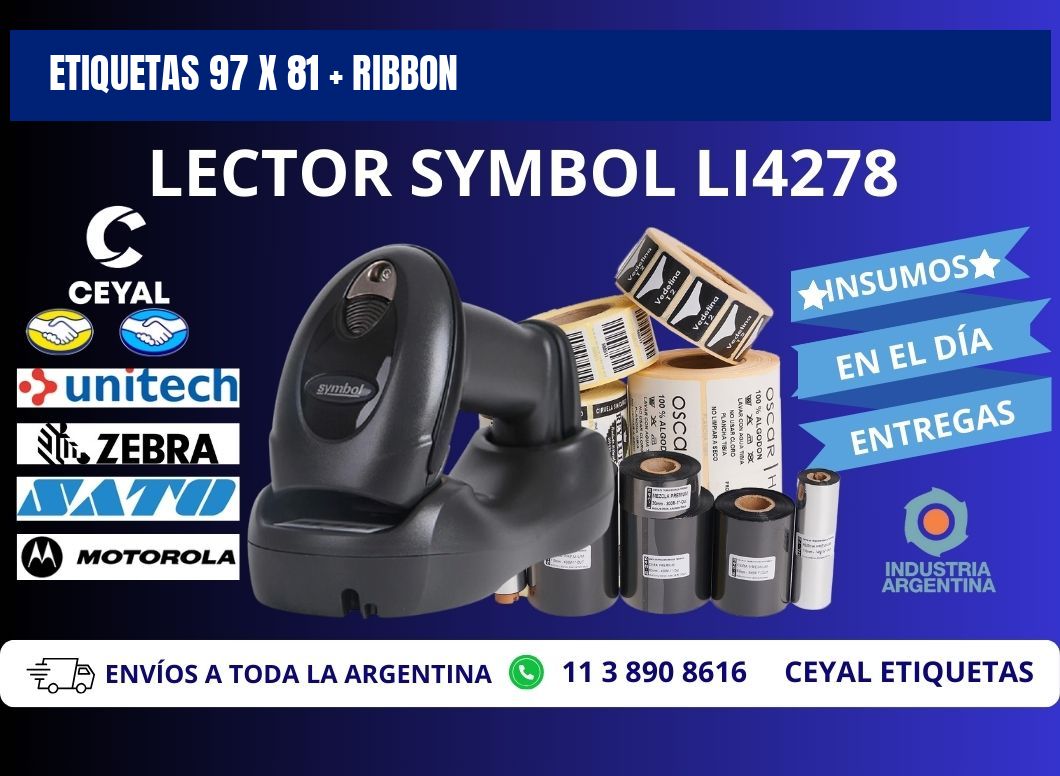 ETIQUETAS 97 x 81 + RIBBON