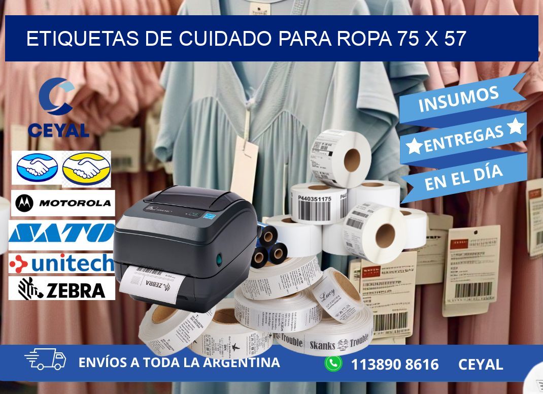 ETIQUETAS DE CUIDADO PARA ROPA 75 x 57
