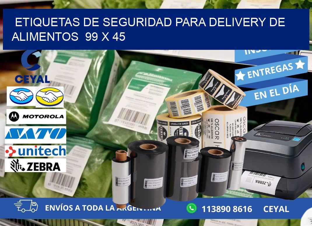 ETIQUETAS DE SEGURIDAD PARA DELIVERY DE ALIMENTOS 99 x 45