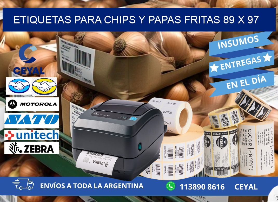 ETIQUETAS PARA CHIPS Y PAPAS FRITAS 89 x 97