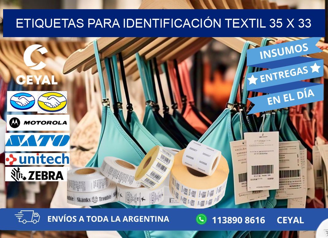 ETIQUETAS PARA IDENTIFICACIÓN TEXTIL 35 x 33