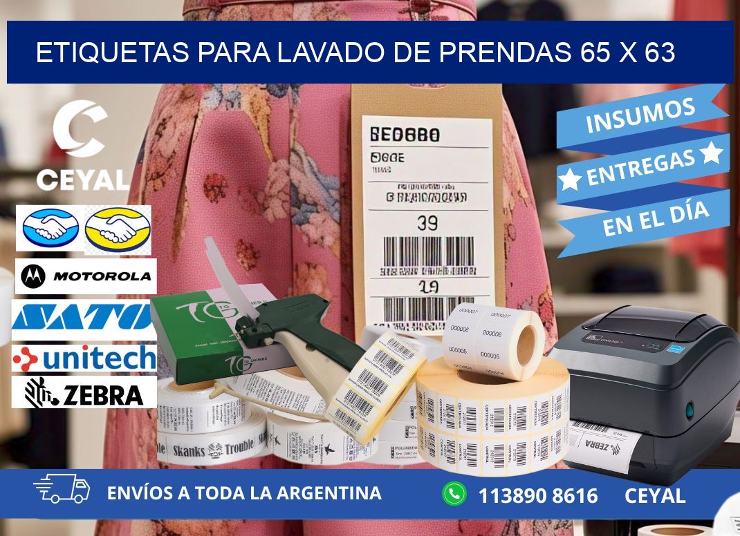 ETIQUETAS PARA LAVADO DE PRENDAS 65 x 63