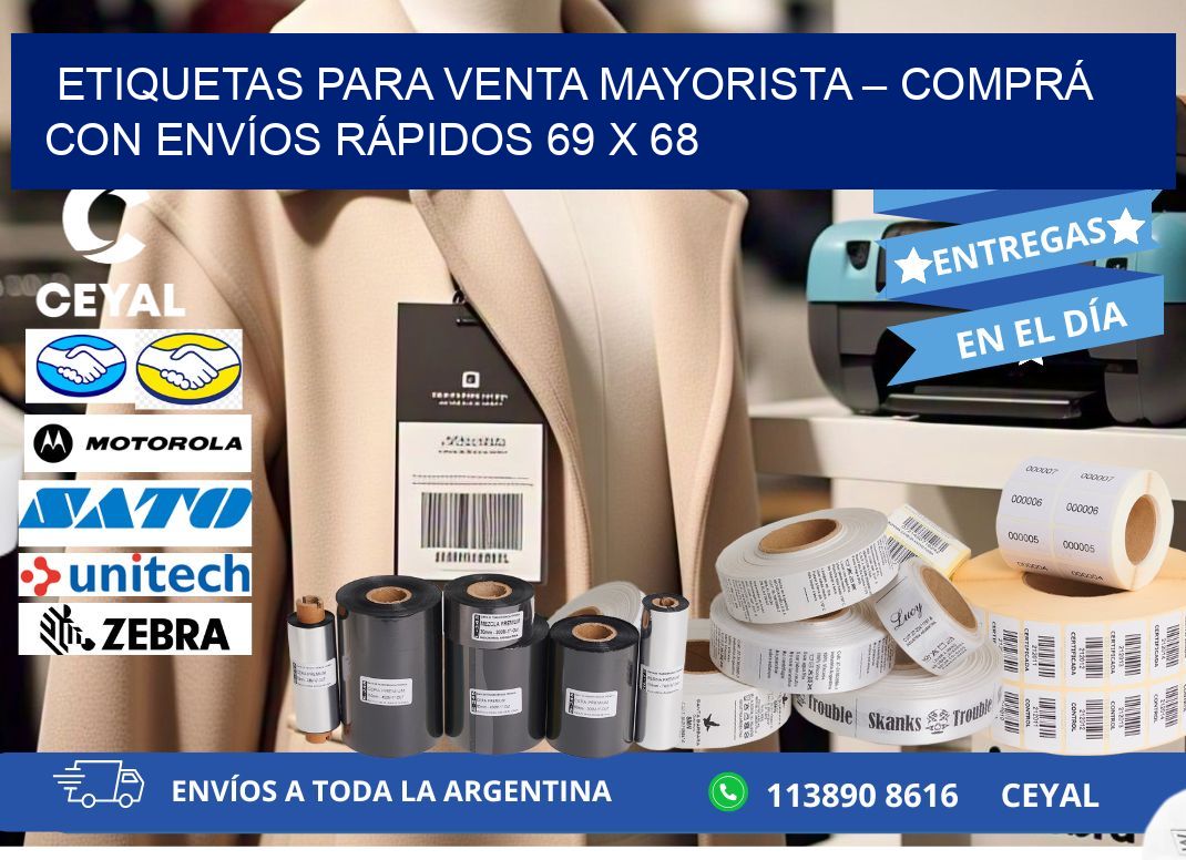 ETIQUETAS PARA VENTA MAYORISTA – COMPRÁ CON ENVÍOS RÁPIDOS 69 x 68