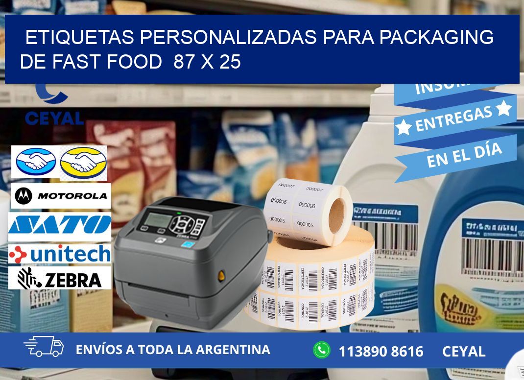 ETIQUETAS PERSONALIZADAS PARA PACKAGING DE FAST FOOD 87 x 25