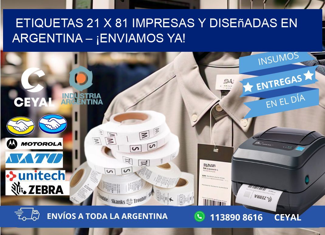 Etiquetas 21 x 81 Impresas y Diseñadas en Argentina – ¡Enviamos Ya!