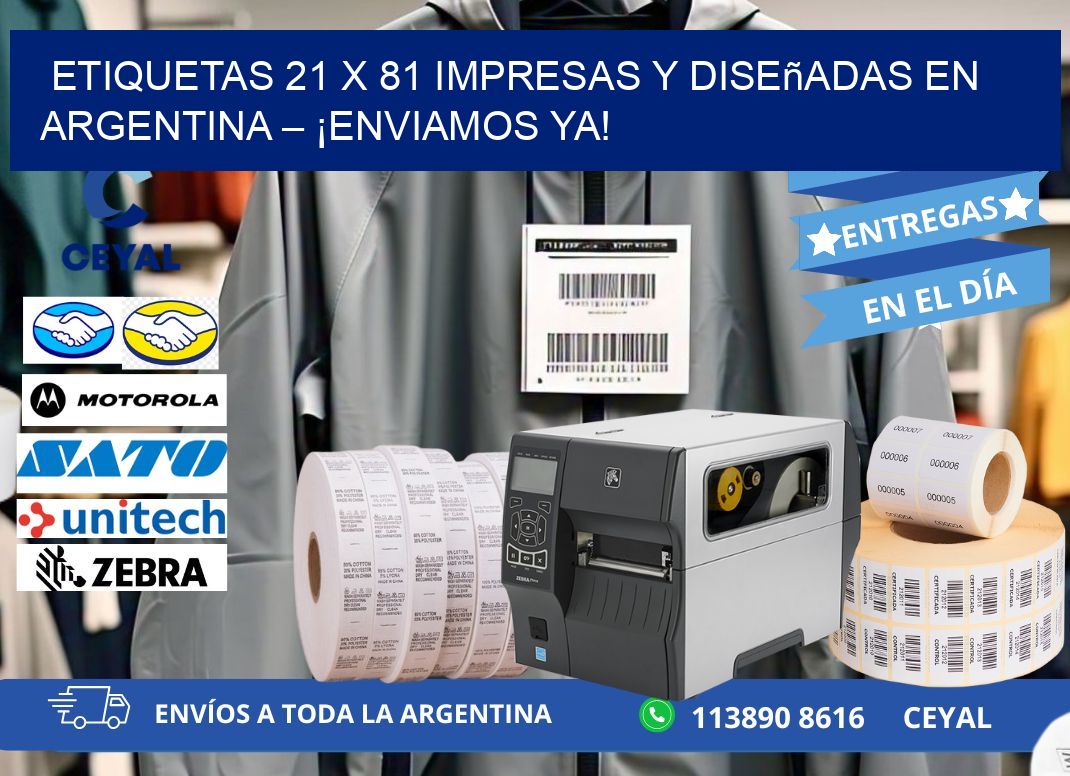 Etiquetas 21 x 81 Impresas y Diseñadas en Argentina – ¡Enviamos Ya!