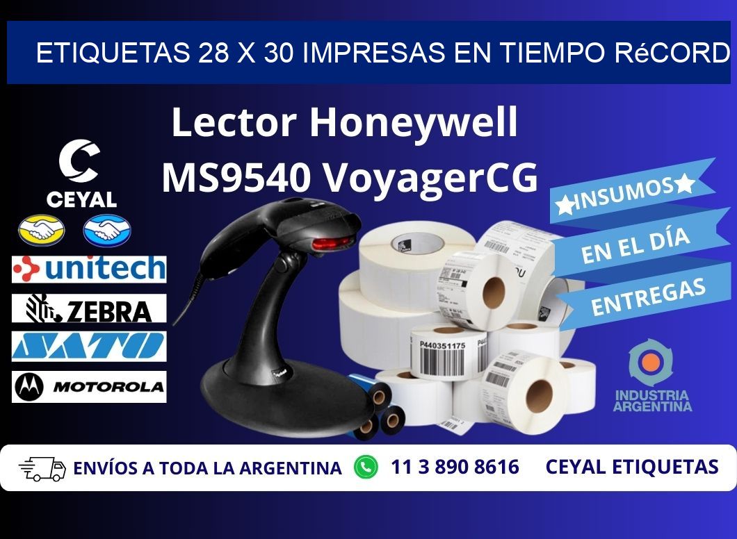 Etiquetas 28 x 30 Impresas en Tiempo Récord