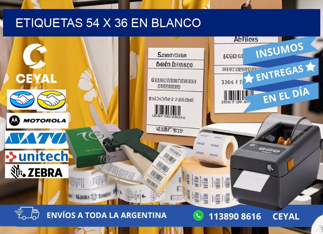 Etiquetas 54 x 36 en blanco