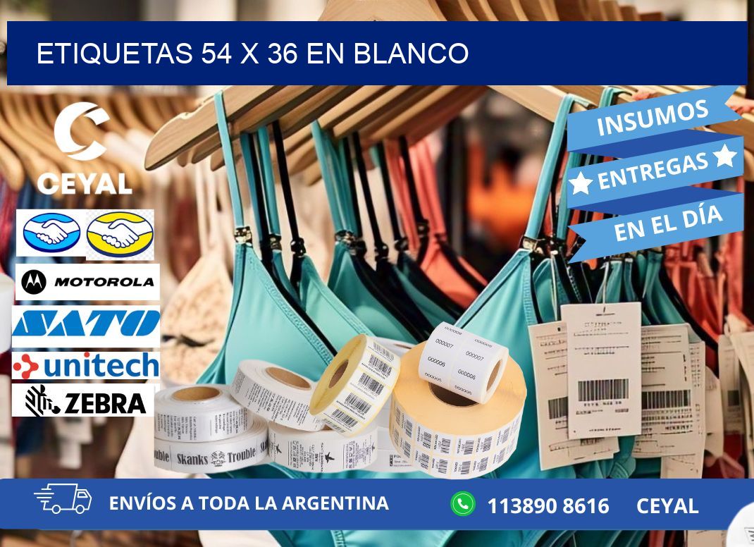 Etiquetas 54 x 36 en blanco