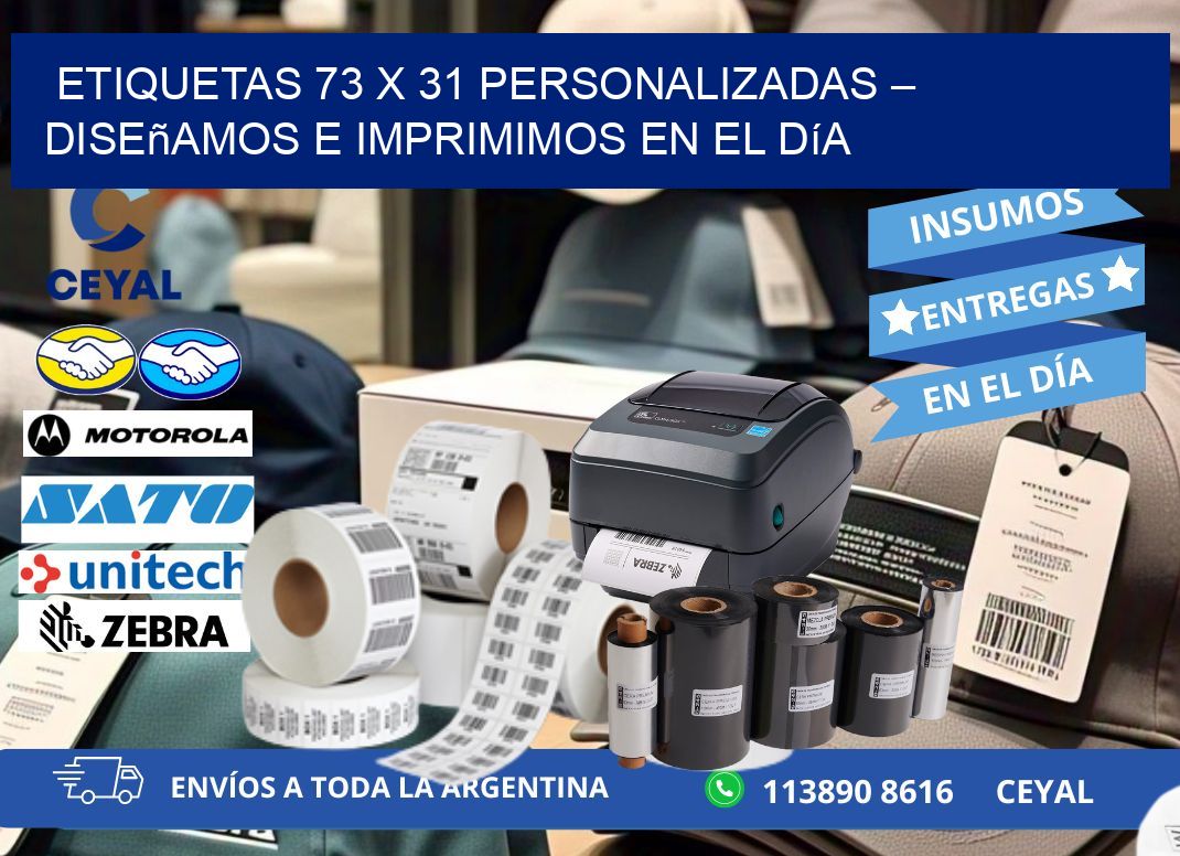 Etiquetas 73 x 31 Personalizadas – Diseñamos e Imprimimos en el Día