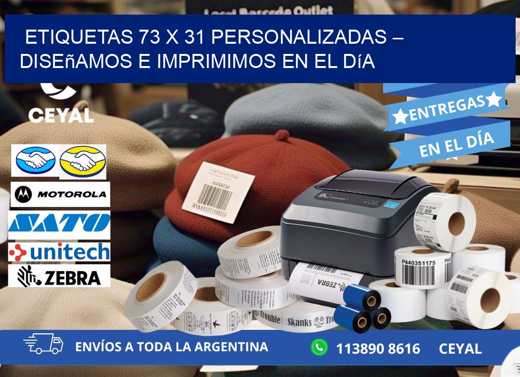 Etiquetas 73 x 31 Personalizadas – Diseñamos e Imprimimos en el Día