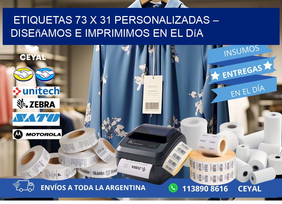 Etiquetas 73 x 31 Personalizadas – Diseñamos e Imprimimos en el Día