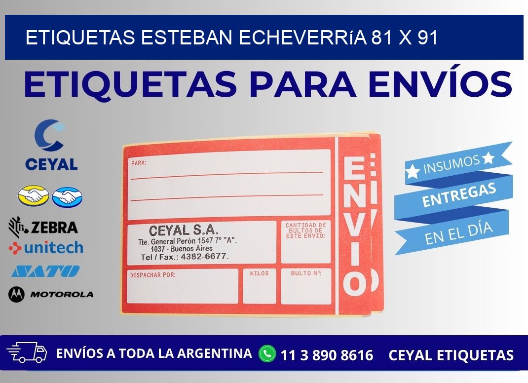 Etiquetas Esteban Echeverría 81 x 91