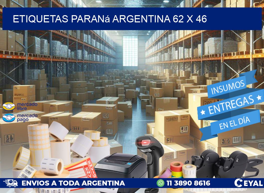 Etiquetas Paraná Argentina 62 x 46