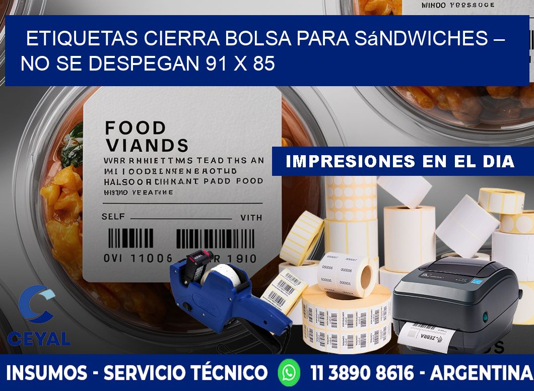 Etiquetas cierra bolsa para sándwiches – No se despegan 91 x 85