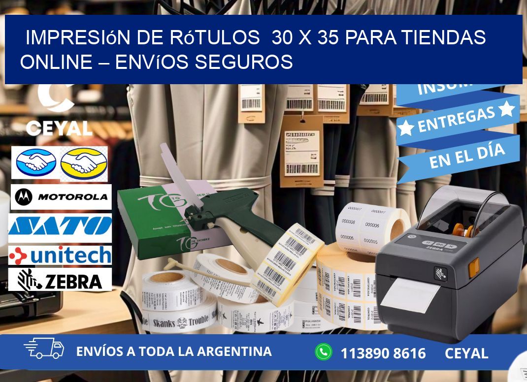 Impresión de Rótulos  30 x 35 para Tiendas Online – Envíos Seguros