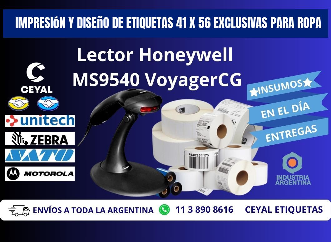 Impresión y Diseño de Etiquetas 41 x 56 Exclusivas para Ropa