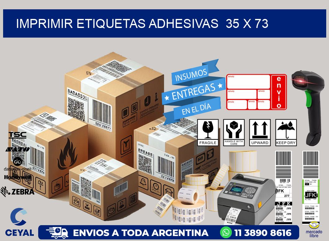 Imprimir Etiquetas adhesivas  35 x 73