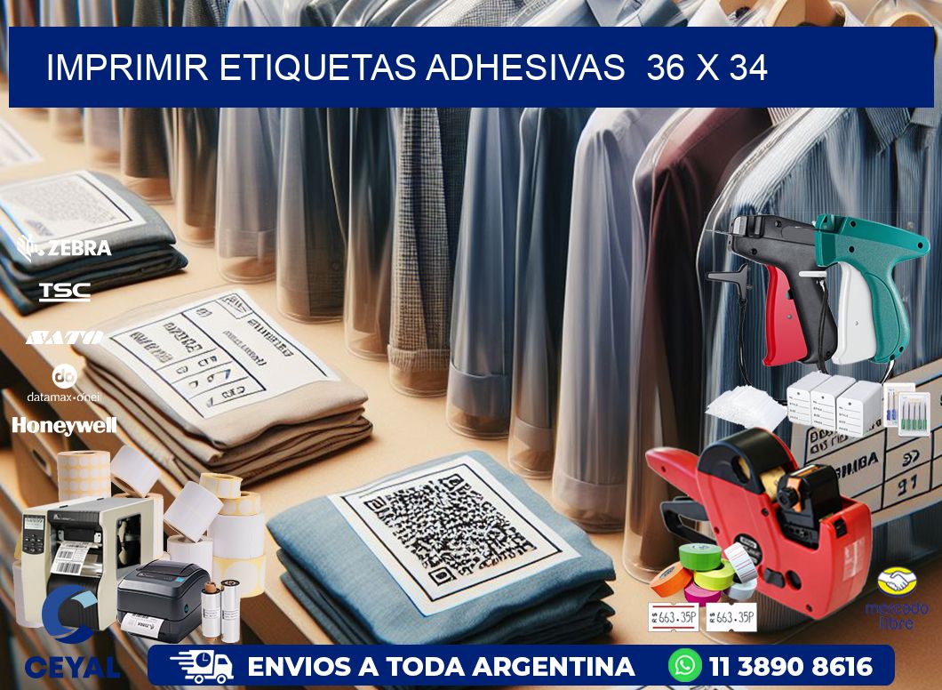 Imprimir Etiquetas adhesivas  36 x 34