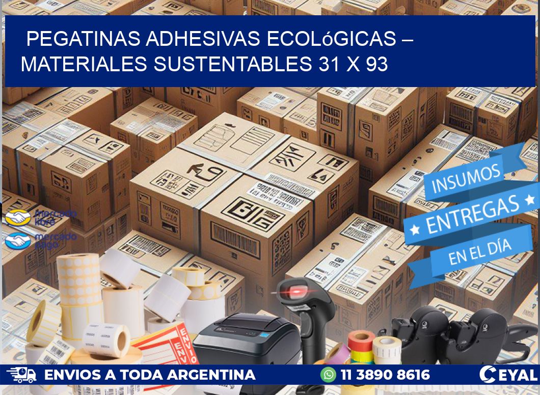 Pegatinas Adhesivas Ecológicas – Materiales Sustentables 31 x 93
