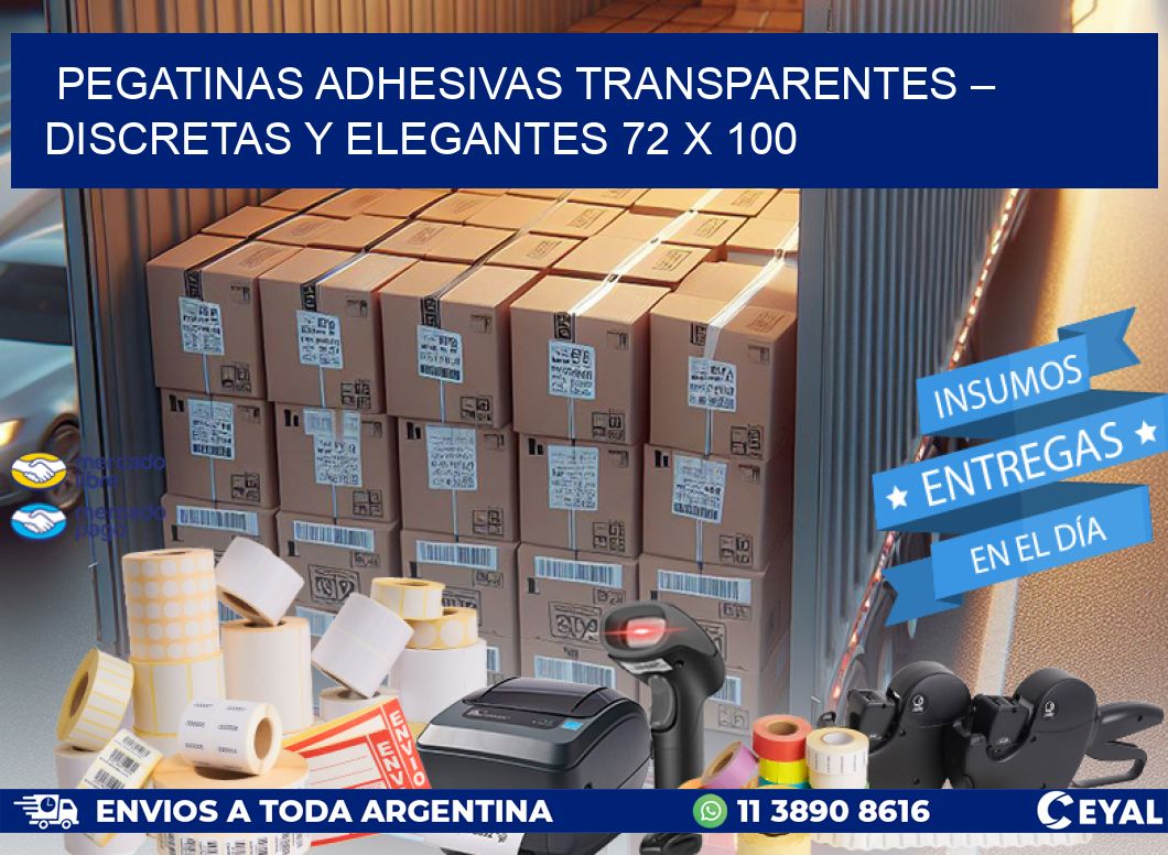 Pegatinas Adhesivas Transparentes – Discretas y Elegantes 72 x 100